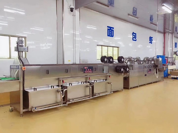 國聯水產客戶使用現場烘干型洗筐機